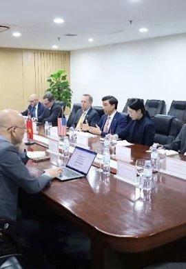 Quang cảnh cuộc làm việc giữa Bộ Công Thương Việt Nam và Bộ Nông nghiệp Hoa Kỳ. (Nguồn: Bộ Công Thương)
