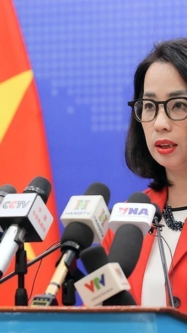Người phát ngôn Bộ Ngoại giao Phạm Thu Hằng. (Ảnh: An Đăng/TTXVN)