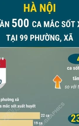 Hà Nội ghi nhận gần 500 ca mắc sốt xuất huyết trong tuần qua