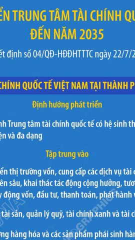 Kế hoạch phát triển Trung tâm tài chính quốc tế tại Việt Nam đến năm 2035
