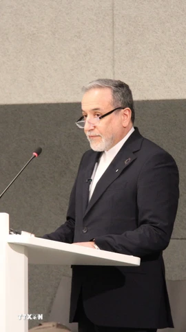 Ngoại trưởng Iran Seyed Abbas Araghchi phát biểu tại Hội nghị giải trừ vũ khí của Liên hợp quốc ở Geneva, Thuỵ Sĩ ngày 17/2/2026. (Nguồn: THX/TTXVN)