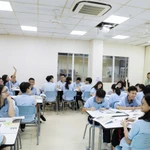 Giờ học của học sinh Trường Nguyễn Siêu. (Ảnh: PV/Vietnam+)