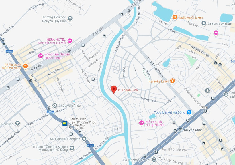 Vị trí đường Thanh Bình. (Nguồn: Google Maps)