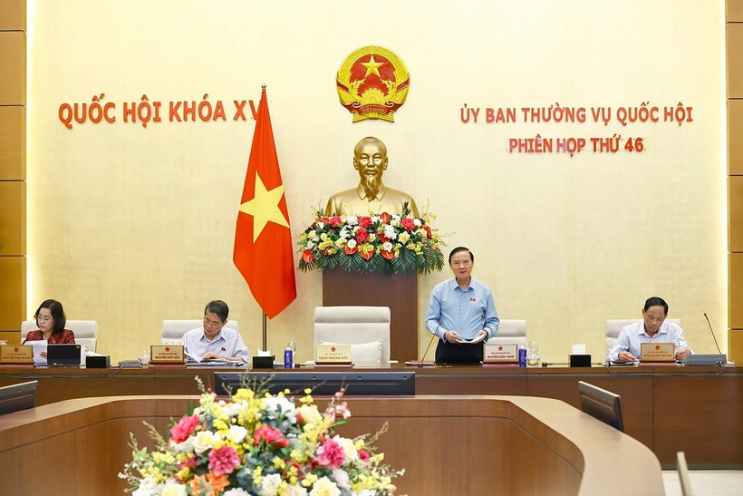 Phó Chủ tịch Quốc hội Nguyễn Khắc Định phát biểu. (Ảnh: Doãn Tấn/TTXVN)