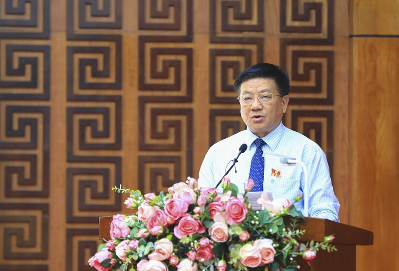 Ông Lò Văn Phương, Chủ tịch Hội đồng Nhân dân tỉnh Điện Biên phát biểu. (Ảnh: Xuân Tư/TTXVN)