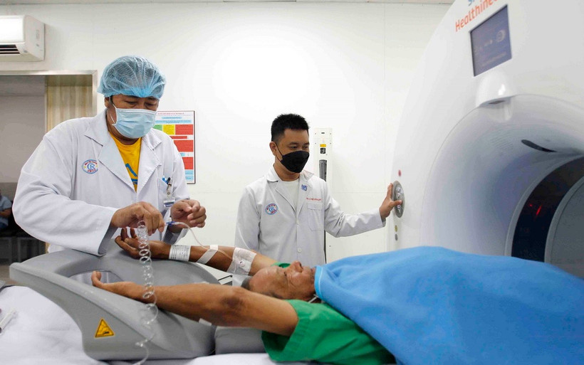 Chụp PET/CT chẩn đoán, điều trị ung thư tại Bệnh viện Chợ Rẫy. (Ảnh: Thanh Vũ/TTXVN)