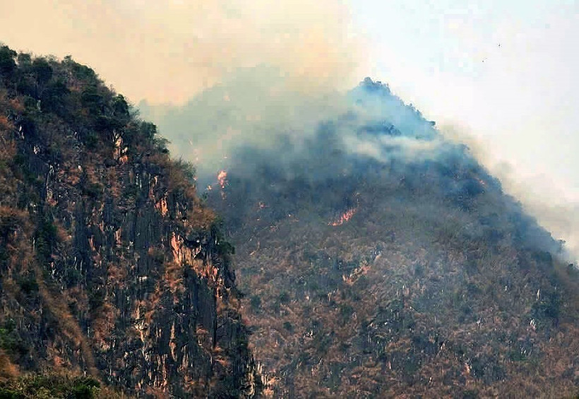 Hiện trường vụ cháy. (Ảnh: TTXVN phát_