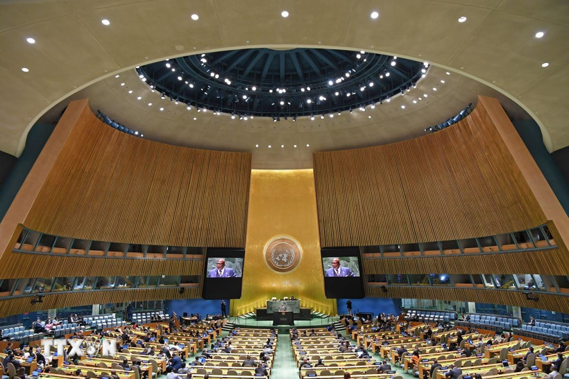 Một phiên họp tại trụ sở Liên hợp quốc ở New York, Mỹ. (Nguồn: THX/TTXVN)