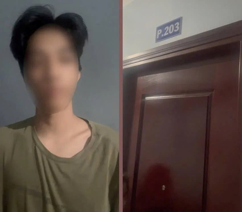 Nam sinh được giải cứu khi đang ở nhà nghỉ.