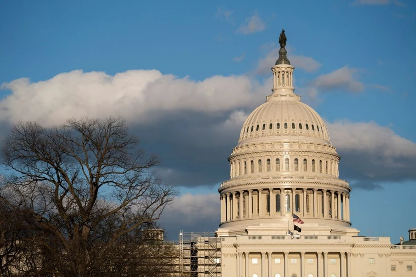 Tòa nhà Quốc hội Mỹ tại Washington, D.C. (Ảnh: THX/TTXVN)