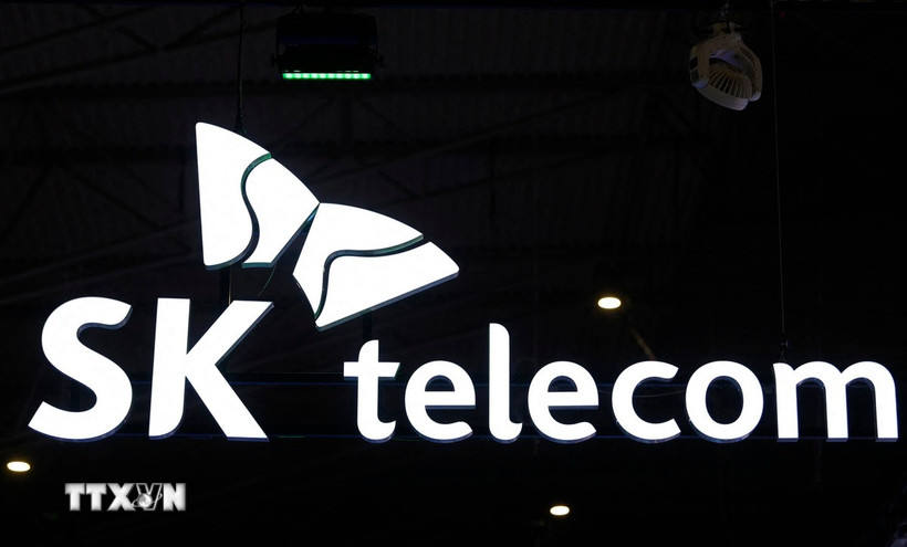 Biểu tượng của SK Telecom. (Ảnh: AFP/TTXVN)