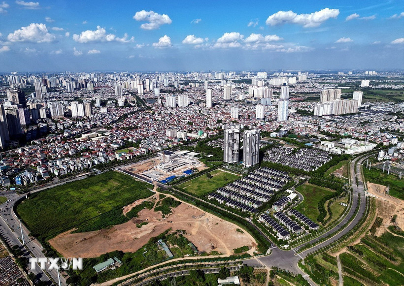 Nhiều dự án bất động sản đang được triển khai. (Ảnh: Tuấn Anh/TTXVN)