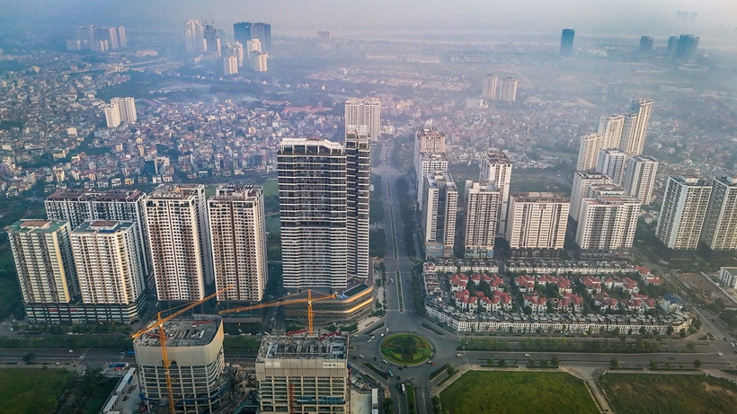 Khu đô thị Tây Hồ Tây. (Ảnh: Hoàng Hiếu/TTXVN)