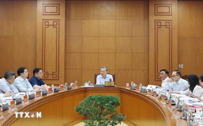 Tổng Bí thư Tô Lâm phát biểu. (Ảnh: Thống Nhất/TTXVN)