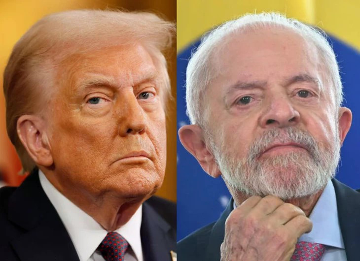 Tổng thống Mỹ Donald Trump (trái) và Tổng thống Brazil Luiz Inacio Lula da Silva. (Nguồn: Nurphoto)