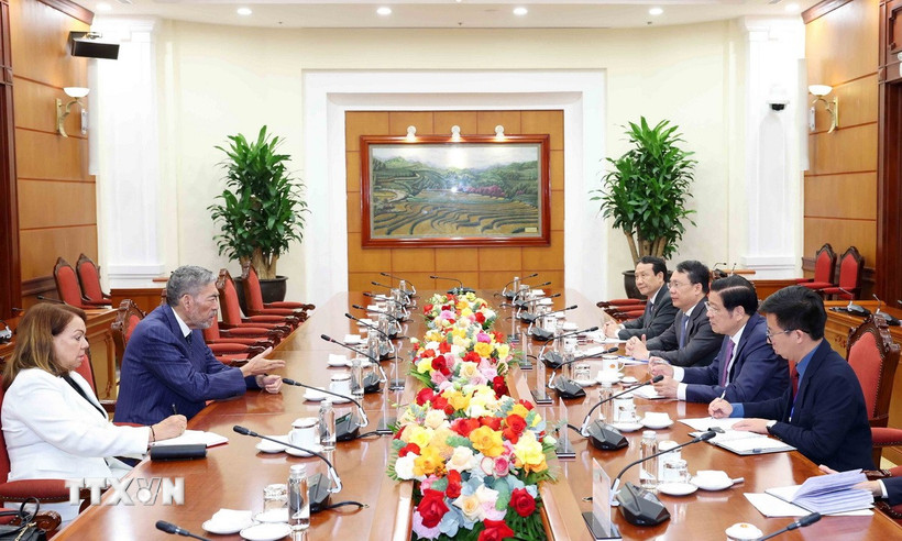 Quang cảnh buổi tiếp. (Ảnh: Phương Hoa/TTXVN)