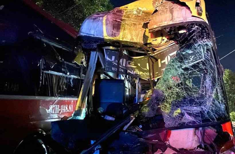 Hiện trường vụ tai nạn. (Nguồn: VOV Live)