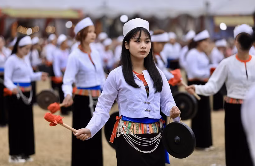 Lễ hội Khai hạ của người Mường ở Hòa Bình. (Ảnh: Trọng Đạt/TTXVN)