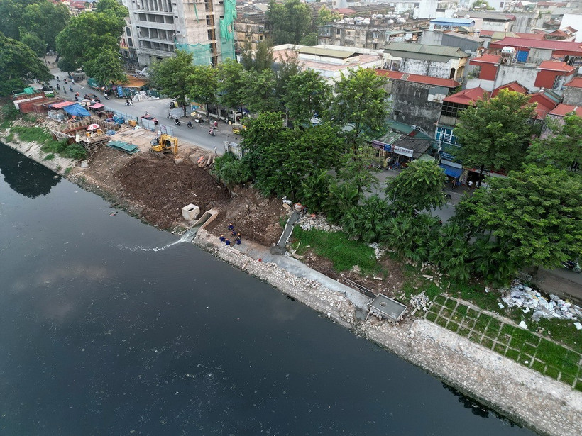 Một góc sông Tô Lịch. (Nguồn: TTXVN)