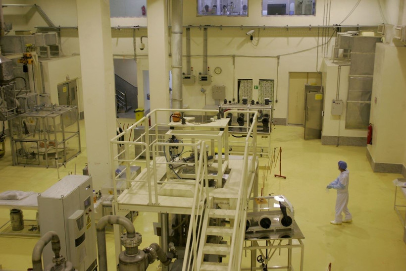 Bên trong nhà máy sản xuất nhiên liệu hạt nhân ở tỉnh Isfahan, Iran ngày 9/4/2024. (Ảnh: Getty Images/TTXVN)