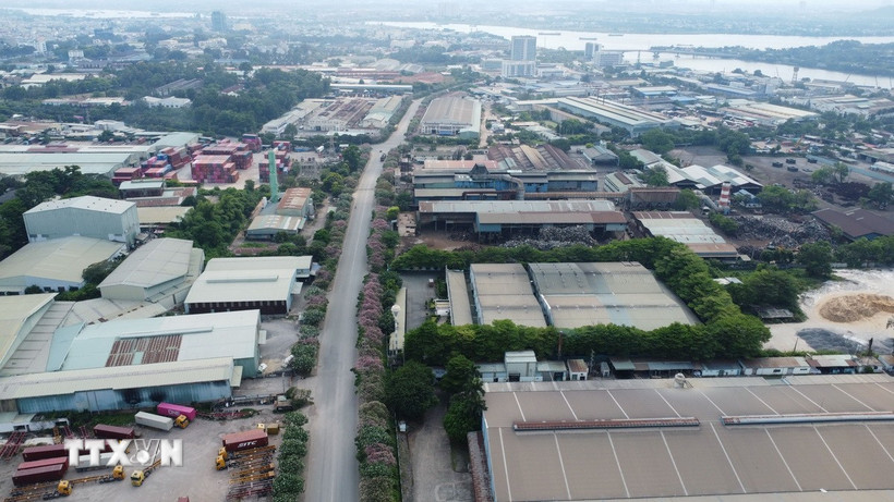 Khu công nghiệp Biên Hòa 1 hiện có gần 70 doanh nghiệp đang hoạt động. (Ảnh: Công Phong/TTXVN)