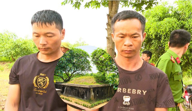 Hai người Trung Quốc bị khởi tố, bắt tạm giam để làm rõ hành vi đào trộm lăng mộ Vua Lê Túc Tông ở Thanh Hóa. (Nguồn: Công an Thanh Hóa_