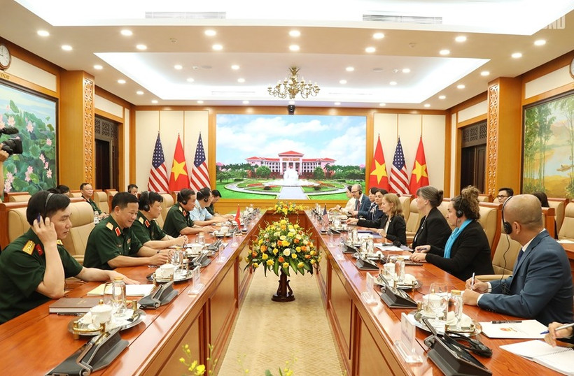 Quang cảnh buổi tiếp. (Nguồn: Quân đội Nhân dân)