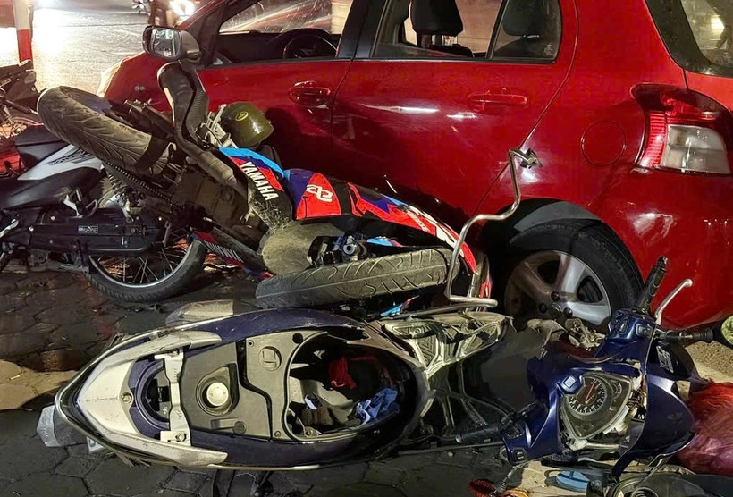 Hiện trường vụ tai nạn.