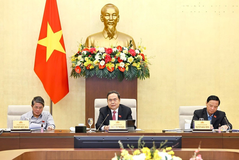 Chủ tịch Quốc hội Trần Thanh Mẫn phát biểu. (Ảnh: Doãn Tấn/TTXVN)