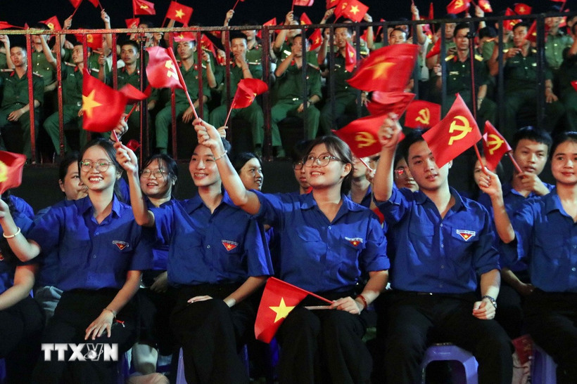 Đoàn viên thanh niên Thành phố Hồ Chí Minh. (Ảnh: Xuân Khu/TTXVN)