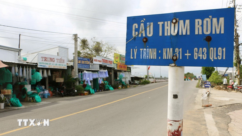 Địa danh Thơm Rơm gắn liền với tên làng nghề. (Ảnh: Tuấn Phi/TTXVN)