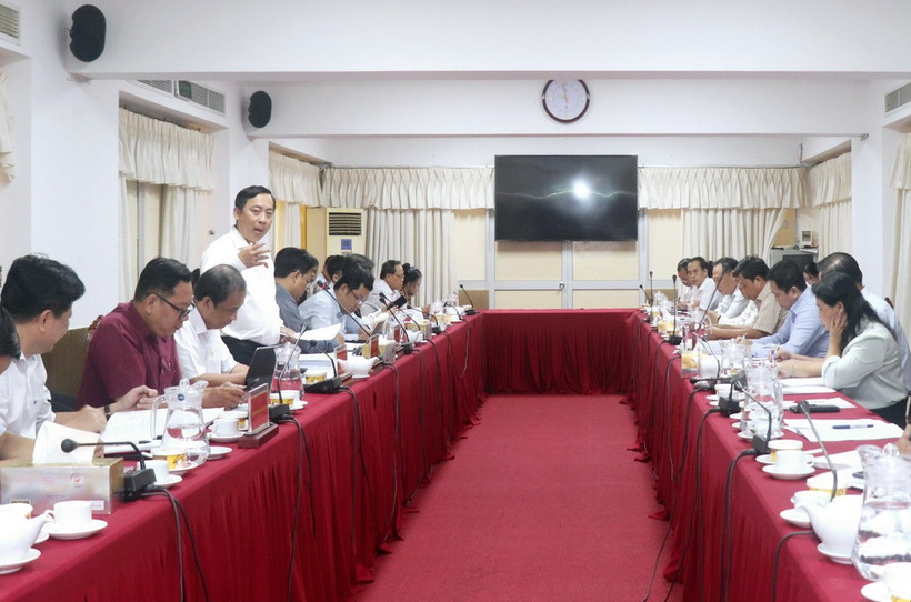 Quang cảnh buổi làm việc. (Ảnh: Thu Hiền/TTXVN)