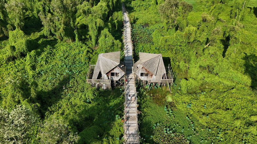 Khu du lịch rừng tràm Trà Sư (thị xã Tịnh Biên, tỉnh An Giang) điểm đến yêu thích của khách du lịch trong và ngoài nước. (Ảnh: Thanh Sang/TTXVN)