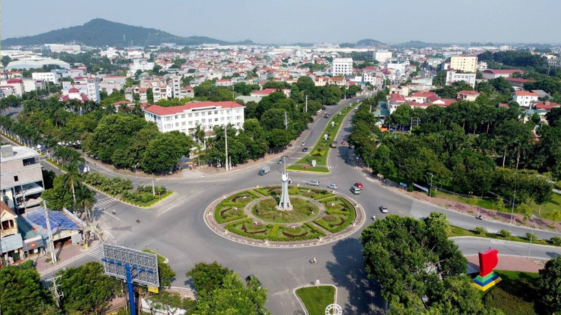 Thành phố Vĩnh Yên là trung tâm kinh tế chính trị, văn hoá xã hội lớn nhất của tỉnh Vĩnh Phúc. (Ảnh: Hoàng Hùng/TTXVN)