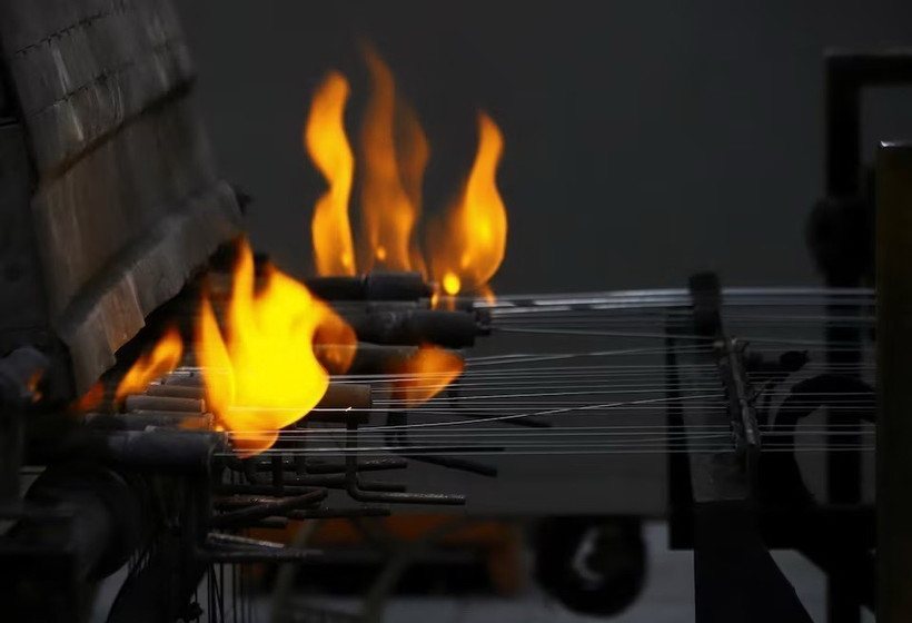 Thép dây được sản xuất tại nhà máy ở Ontario, Canada. (Ảnh: Reuters/TTXVN)