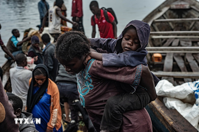 Người tị nạn tại tỉnh Bắc Kivu, Cộng hòa Dân chủ Congo. (Ảnh: THX/TTXVN)