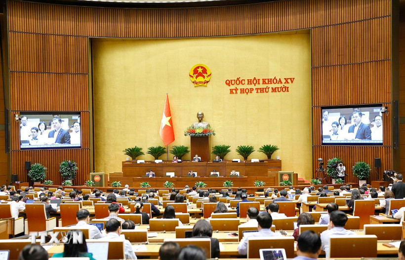 Quang cảnh phiên họp của Quốc hội chiều 27/10. (Ảnh: Doãn Tấn/TTXVN)