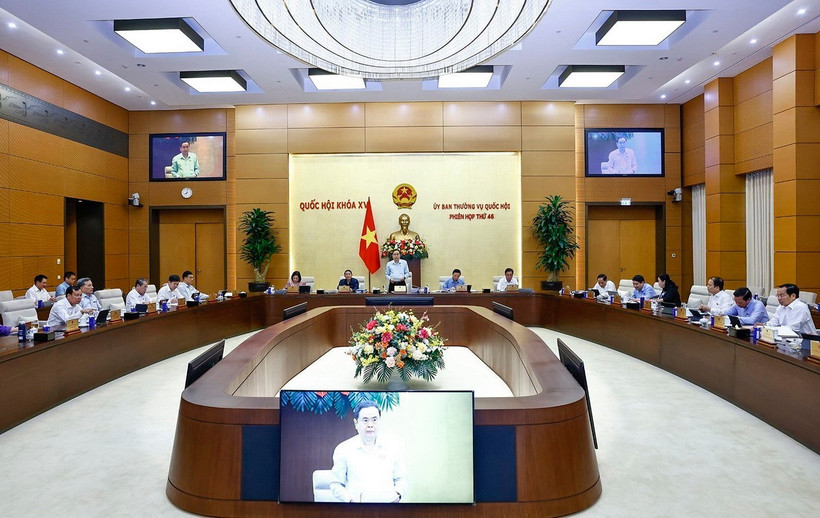 Chủ tịch Quốc hội Trần Thanh Mẫn phát biểu khai mạc Phiên họp. (Ảnh: Doãn Tấn/TTXVN)