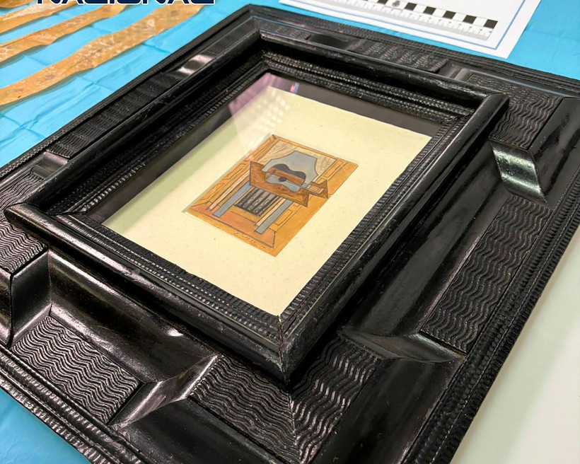 Bức tranh “Still Life with Guitar." (Nguồn: AFP)