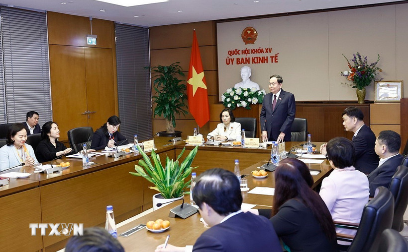 Chủ tịch Quốc hội Trần Thanh Mẫn phát biểu. (Ảnh: Doãn Tấn/TTXVN)