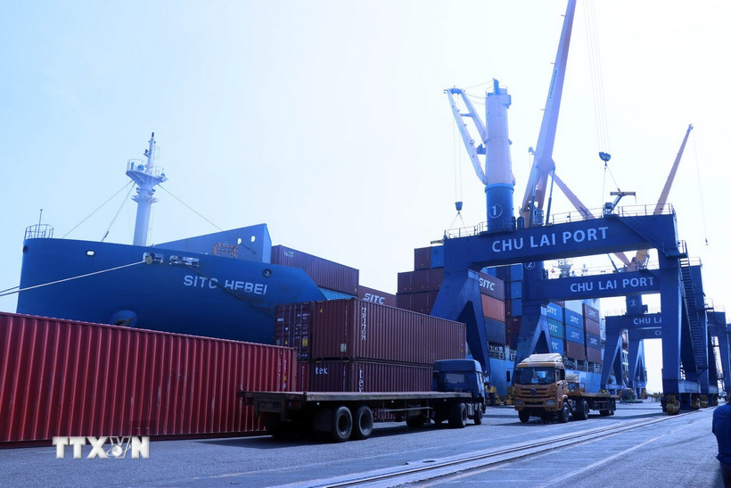 Cảng Chu Lai Trường Hải - cảng nước sâu thuộc Khu kinh tế mở Chu Lai. (Ảnh: Trần Tĩnh/TTXVN)
