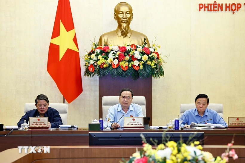 Chủ tịch Quốc hội Trần Thanh Mẫn phát biểu. (Ảnh: Doãn Tấn/TTXVN)