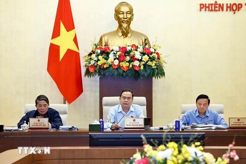 Chủ tịch Quốc hội Trần Thanh Mẫn phát biểu. (Ảnh: Doãn Tấn/TTXVN)