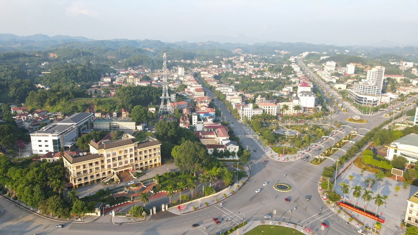 Một góc thành phố Yên Bái. (Ảnh: Tuấn Anh/TTXVN)