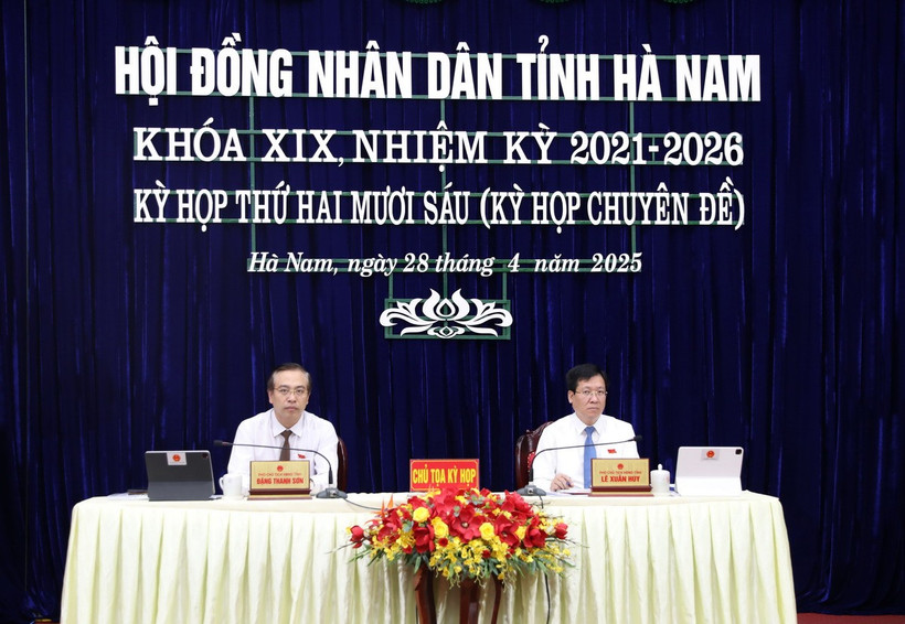 Quang cảnh Kỳ họp thứ 26 (Kỳ họp chuyên đề) Hội đồng Nhân dân tỉnh Hà Nam khóa 19. (Ảnh: