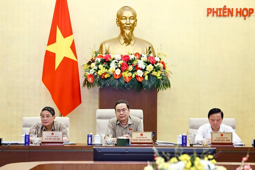 Chủ tịch Quốc hội Trần Thanh Mẫn phát biểu. (Ảnh: Doãn Tấn/TTXVN)