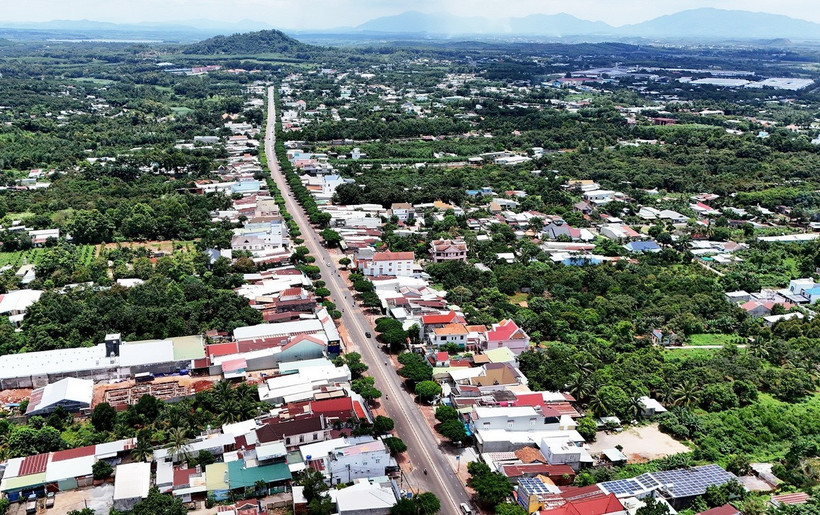Một góc trung tâm huyện Xuân Lộc, tỉnh Đồng Nai. (Ảnh: Hồng Đạt/TTXVN)