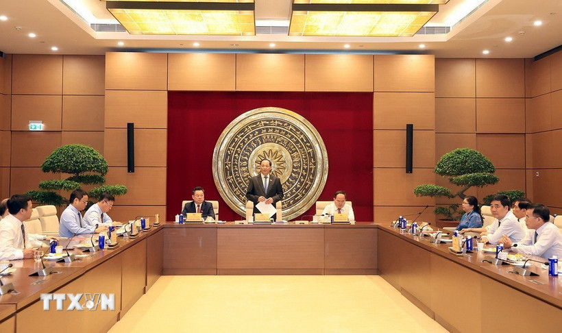 Quang cảnh buổi gặp mặt. (Ảnh: Tuấn Anh/TTXVN)