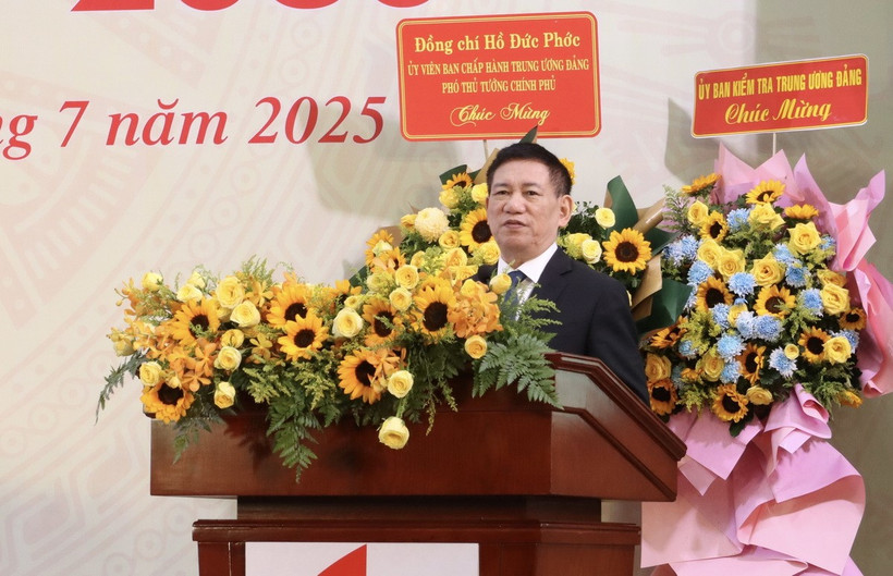 Phó Thủ tướng Chính phủ Hồ Đức Phớc phát biểu chỉ đạo Đại hội. (Ảnh: Xuân Anh/TTXVN)