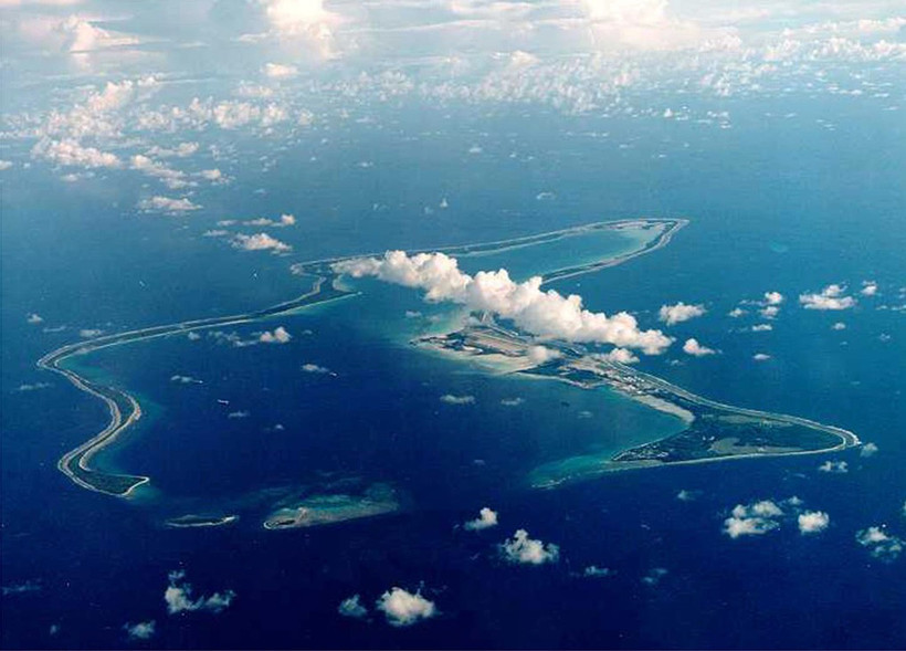 Diego Garcia, đảo lớn nhất quần đảo Chagos (Nguồn: Reuters/Hải quân Mỹ).